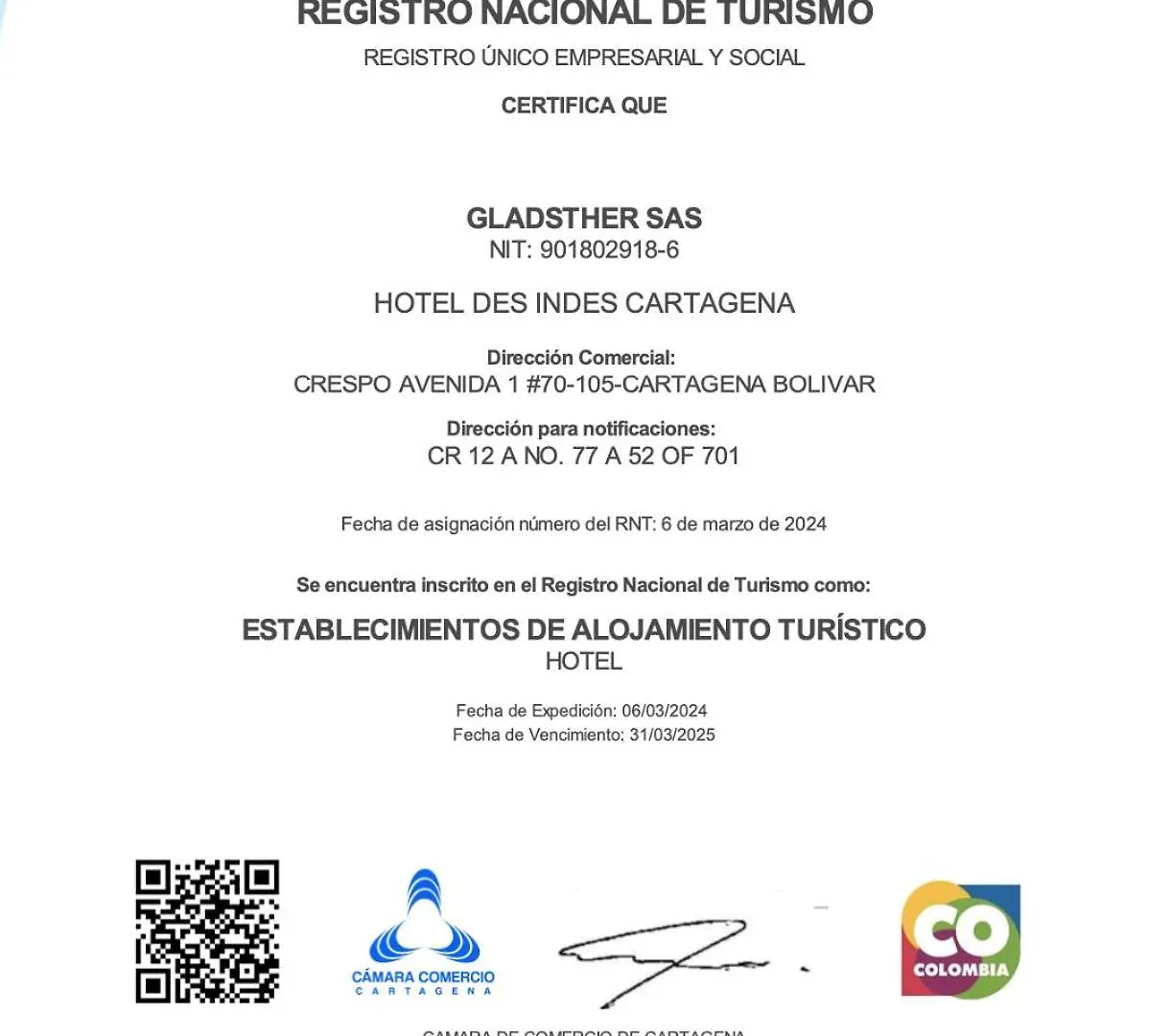 Des Indes Cartagena Hotel Colombia